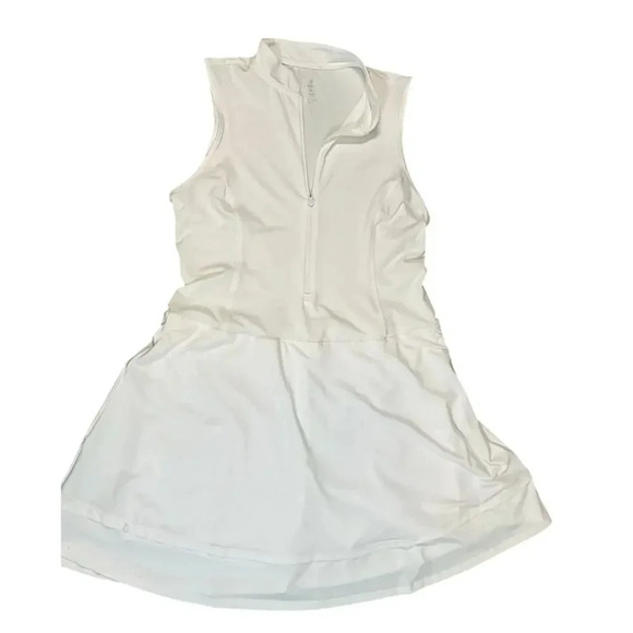 Apana Golf/Tennis Dress NWT White Scort With Pockets Zip Down at Chest Size XL - Picture 5 of 16